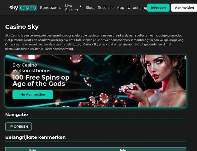 Sky Nederland: Uw Gids voor het Officiële Online Casino in 2026 image 1